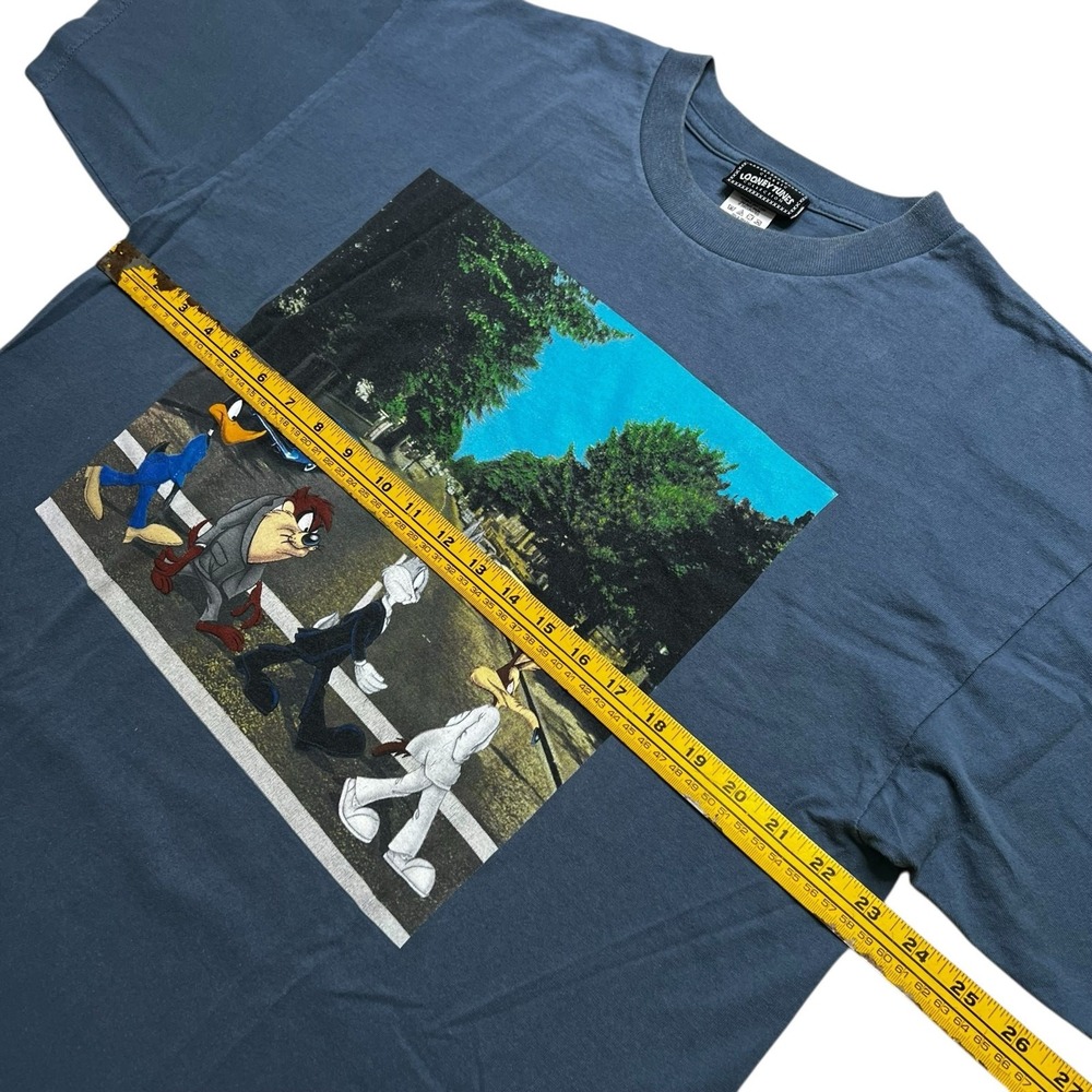 Looney Tunes T-Shirt Mens XL Blue Abbey Road Parody Vintage Graphic Tee Cotton - Picture 7 of 7